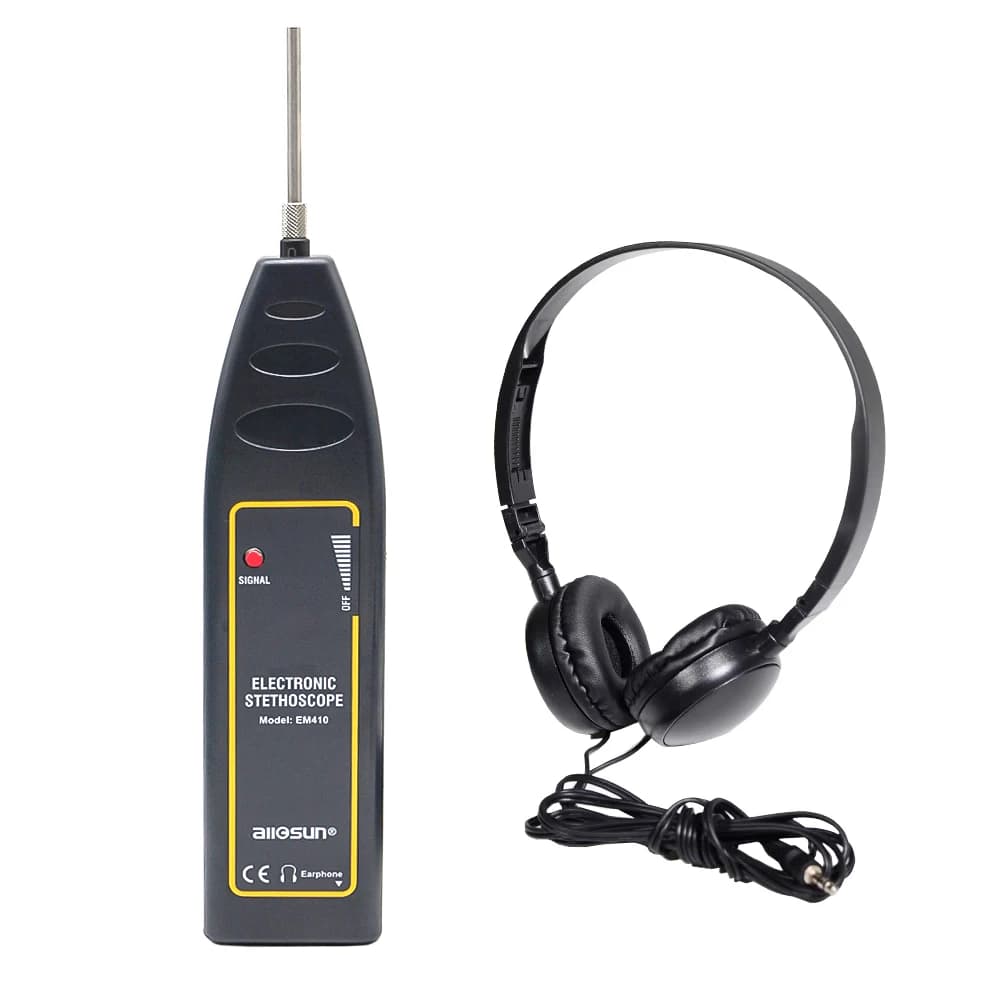 EM410 High Sensitivity Automotive Stereo Noise Detector 100Hz~10kHz Frequency Electronic Stethoscope Diagnostic Tool Probe