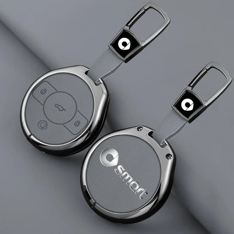 New Leather Car Remote Key Case Fob Cover Holder Shell for Mercedes Benz SMART Fortwo 1 BRABUS Keyless Protector Car Accessory