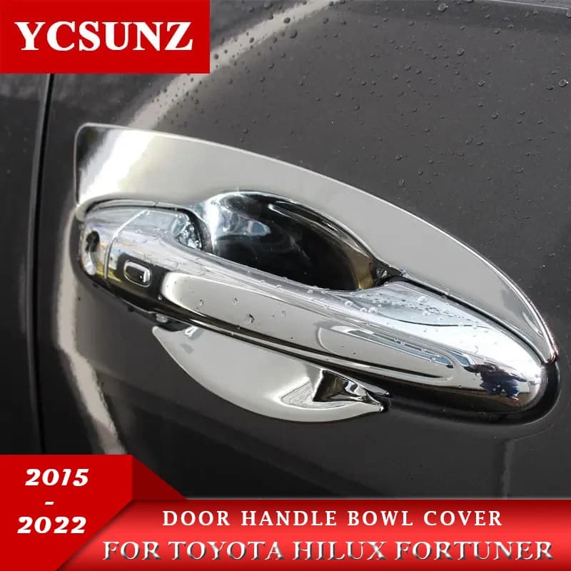 ABS Door Handle bowl Cover For Toyota Hilux Fortuner Sw4 2016 2017 2018 2019 2020 2021 2022 Car Accessories