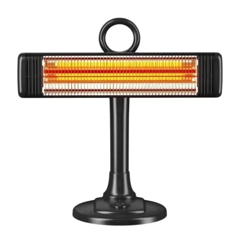 Outdoor household electric infrared portable patio heater with flip protection and oscillation function