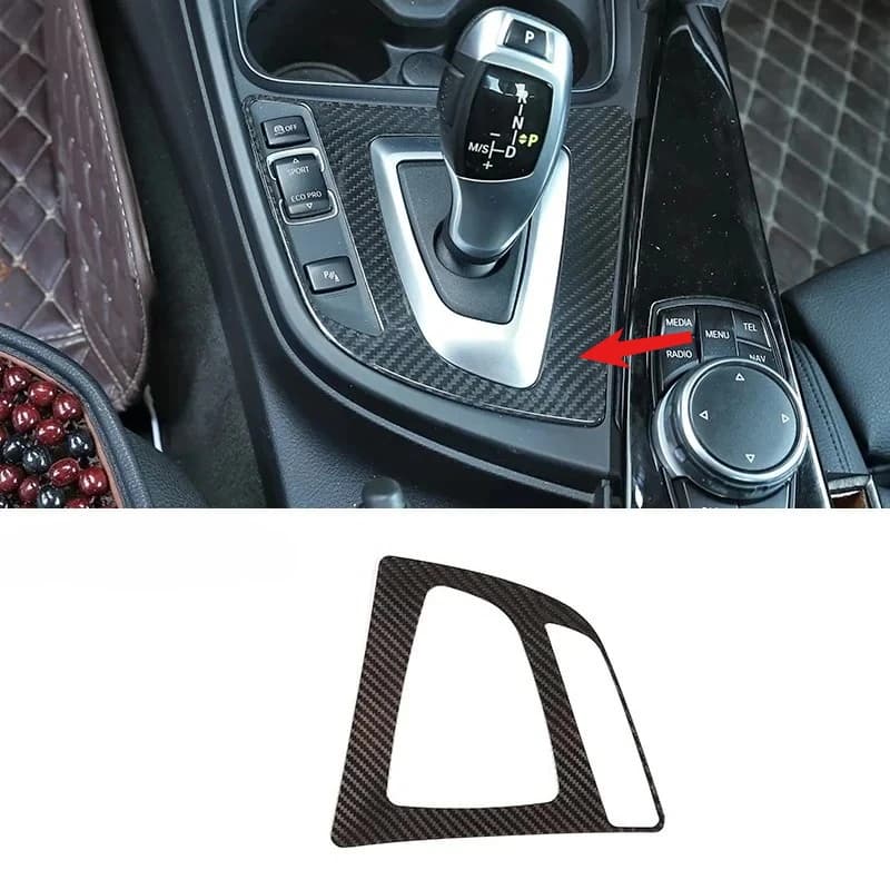 For BMW 3 4 Series F30 F31 F32 F33 F34 3GT 2013-2019 Real Carbon Fiber Car Gear Shift Panel Cover Trim Interior Car Accessories