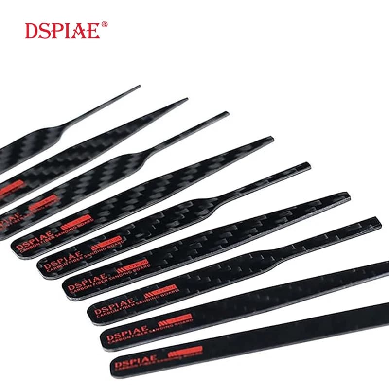 DSPIAE CFB-S Irregular Carbon Fiber Polishing Board Ultrathin Sanding Stick CB-S/CFB-25 Sandpaper Holder Hobby Model Making Tool