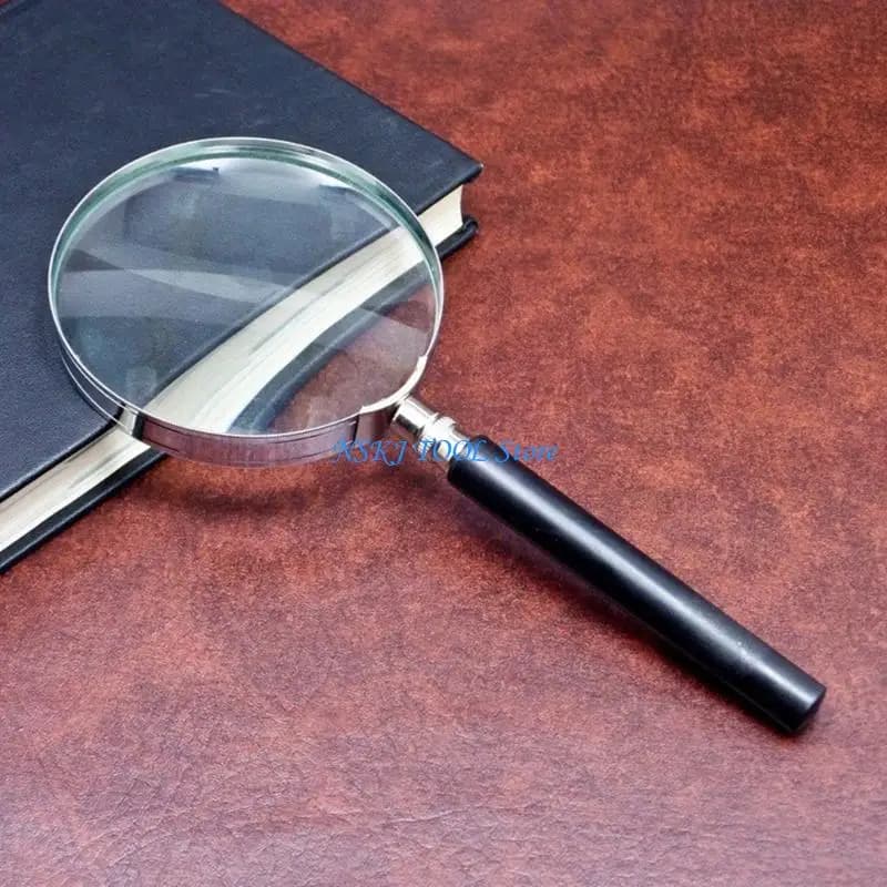 L8RC Glass Outdoor Experiment Nonslip Rubber Handle Magnifier For Reading
