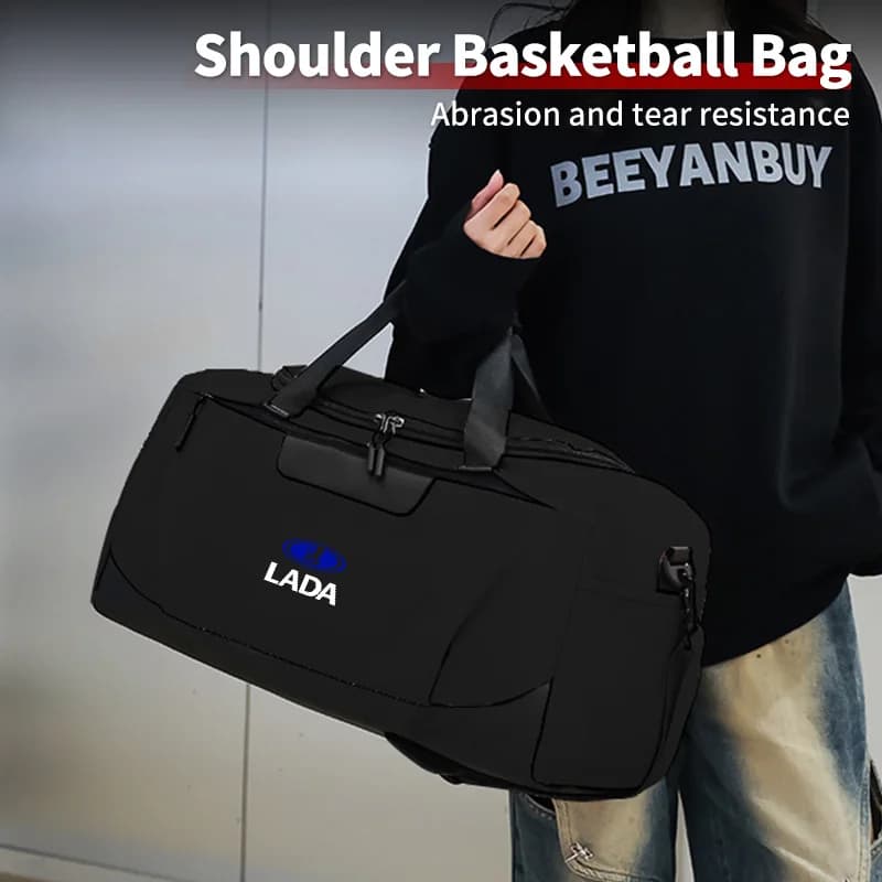 Car Styling Gym Bag Large Capacity Sports Tote Travel Shoulder Backpack For Lada Priora Sedan Sport Kalina Granta Vesta Niva Lar