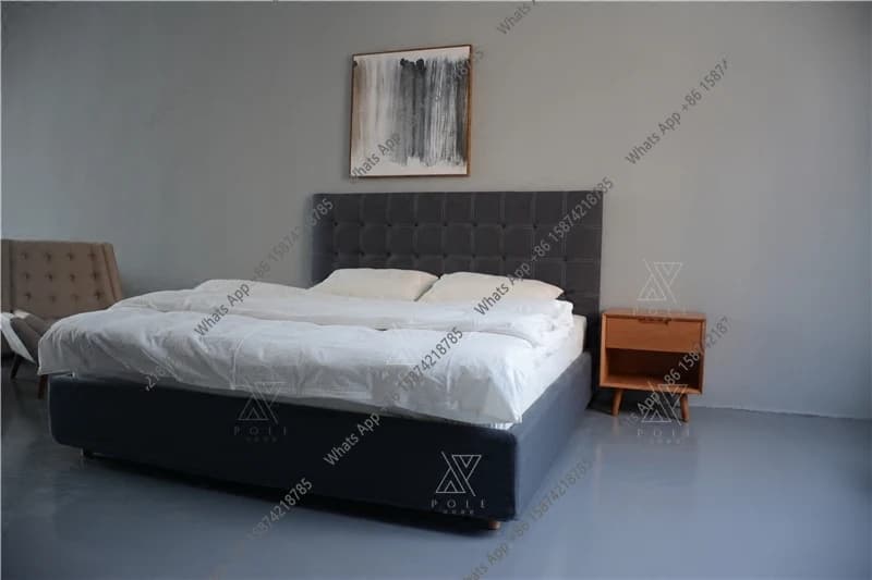 B Nordic Home Simple Modern Fabric Bed Master Bedroom Second Bedroom Soft Bed Small Double Marriage Bed Children's Minimal
