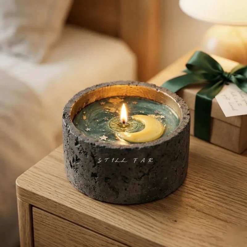 Melting Moon Scented Candle Hand Poured Soy Wax Aesthetic Ins Home Decor Romantic Centerpiece For Her Birthday Anniversary Gift