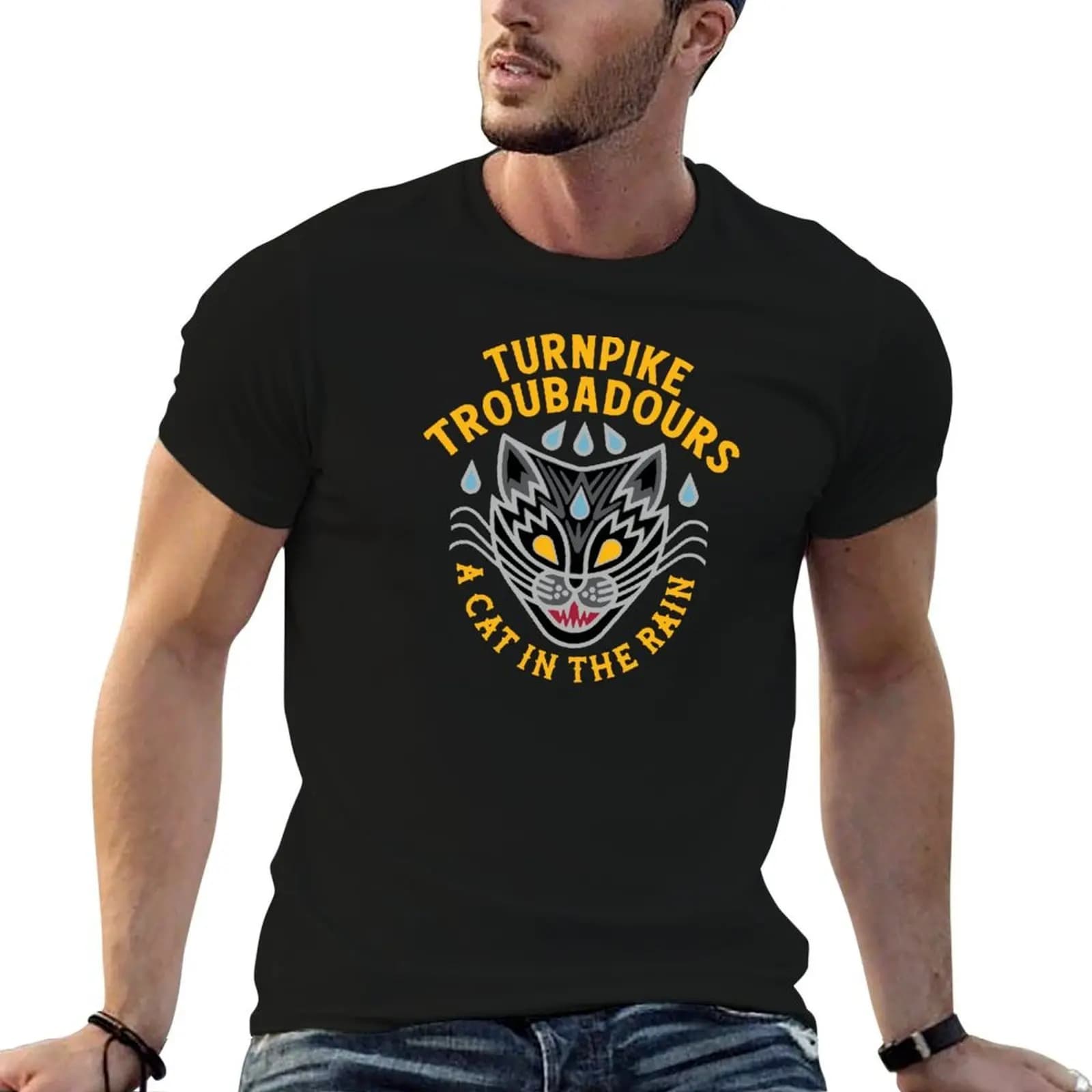 Turnpike Troubadours A cat in the rain T-Shirt oversized graphic tee cotton man t-shirts mens clothing
