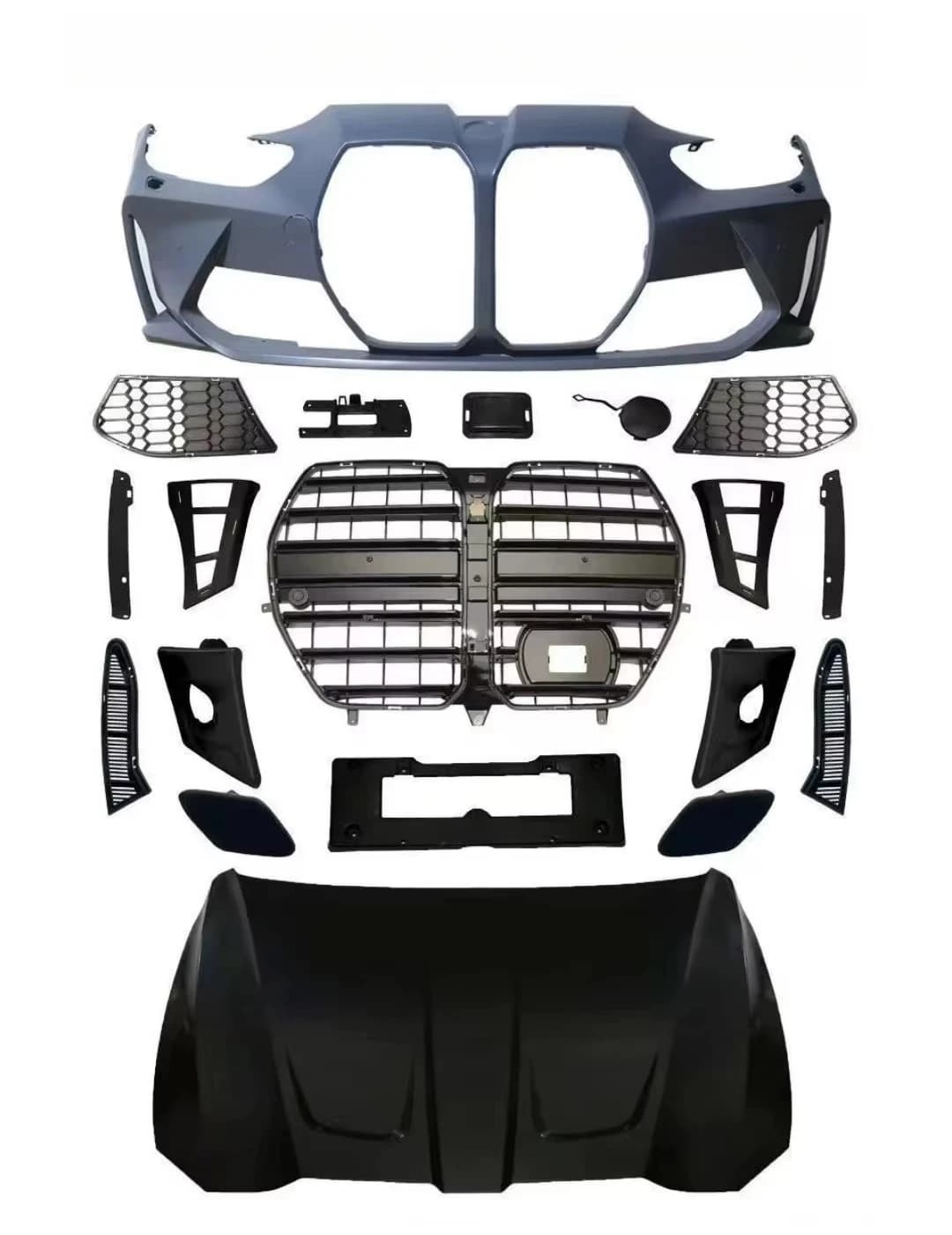 STLF Suitable for BMWs 3 Series F30 F35 to G80 M3 Front Bumper Surround Grille