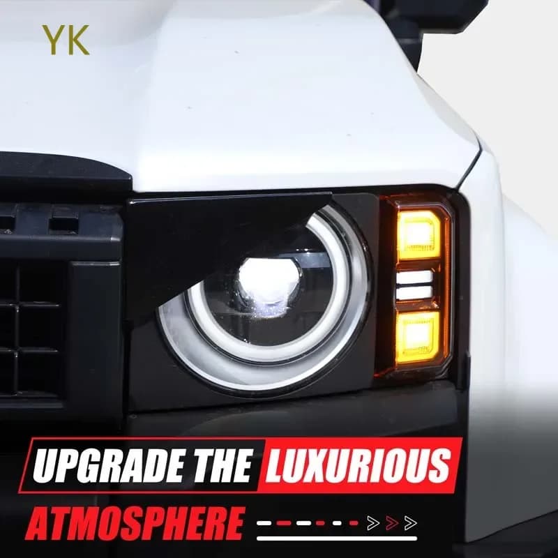 For Toyota Land Cruiser Prado 250 LC250 2024-2025 Car Headlight Angry Eyes Headlight Cover Trim Car Accessories
