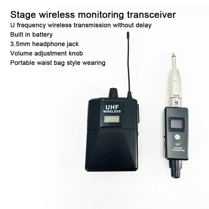 Wireless Monito Singer Stage Return Rechargeable UHF in Ear Monitr System for Outdoor Small Concerts Theater Band