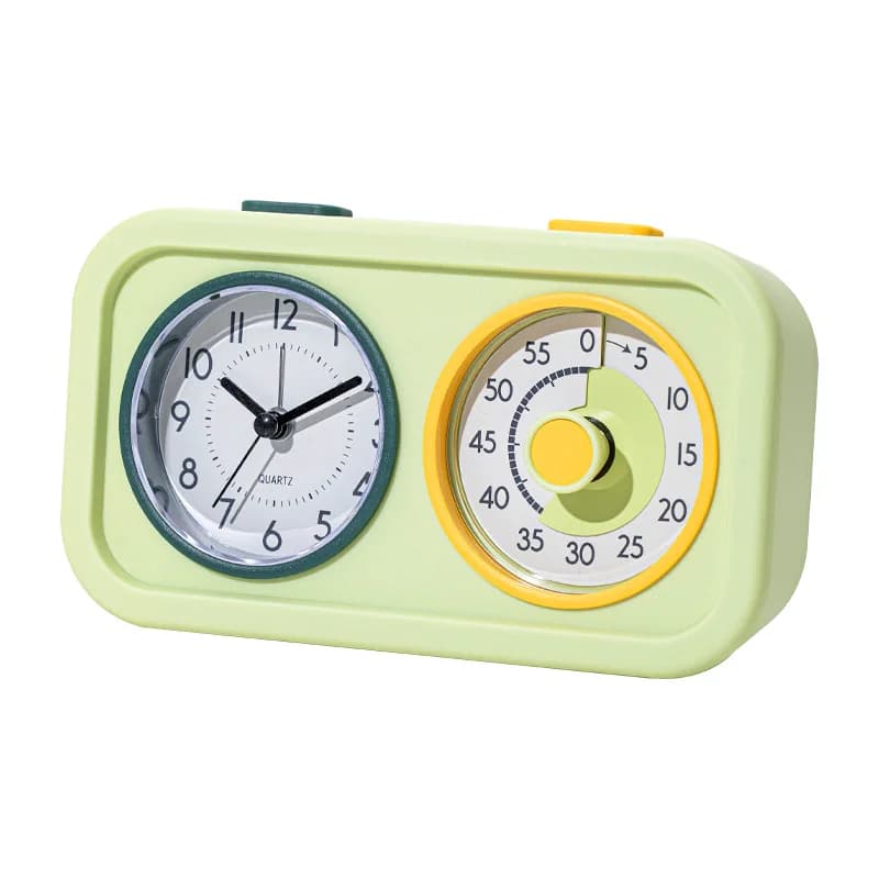 Visual dual splicing timer, children's learning self-discipline homework time manager, silent timed alarm clock
