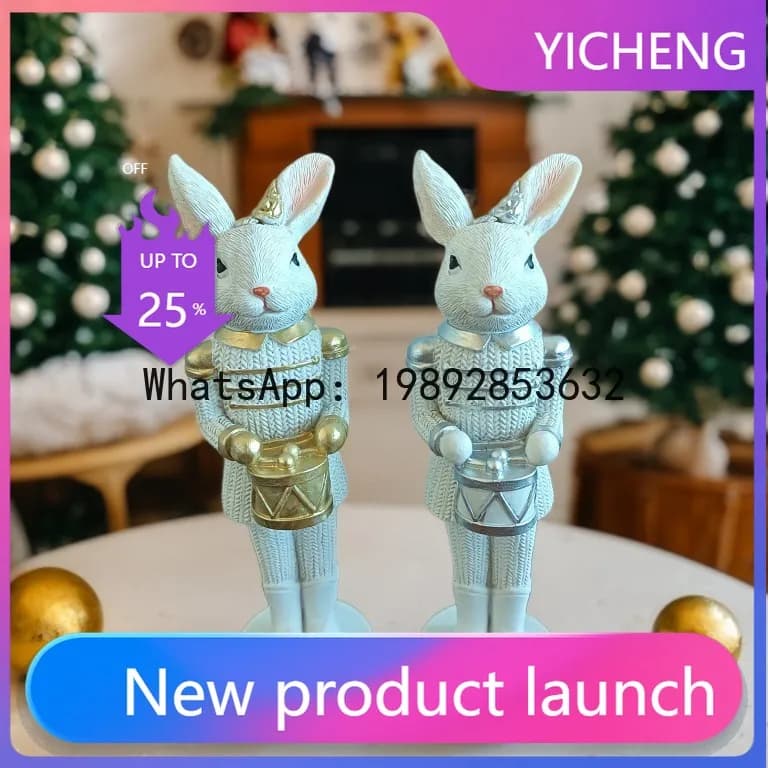 Easter gift cute resin rabbit home decoration desktop decoration
