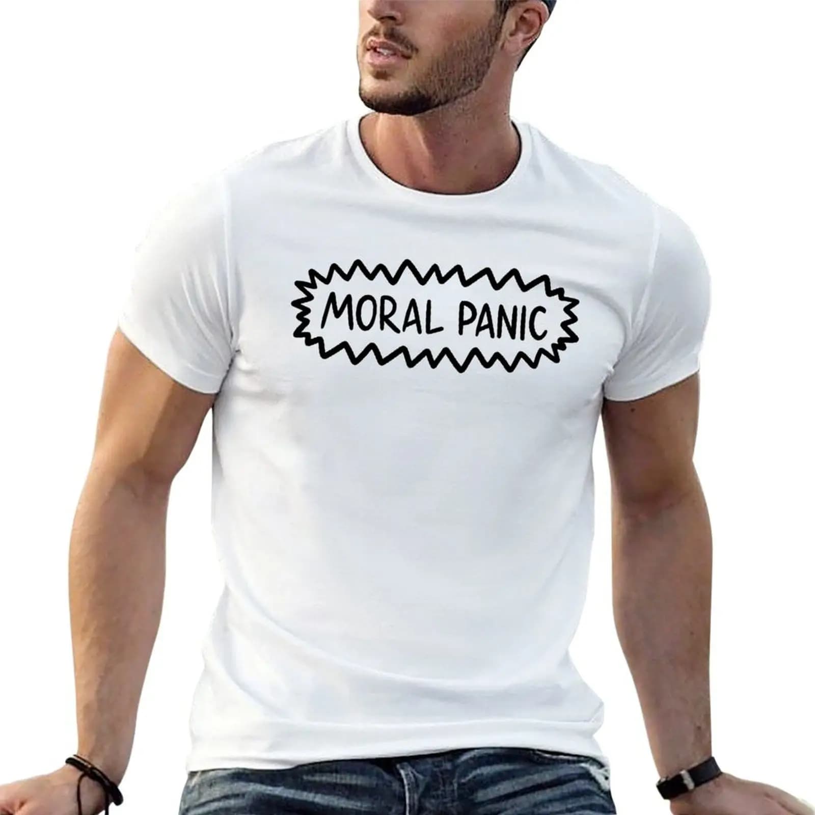 Moral panic T-Shirt Blouse oversized graphic tee vintage t shirt men