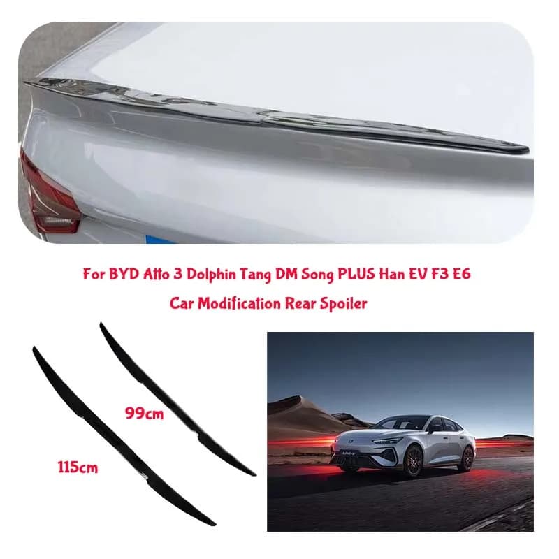 For BYD PVC Material Car Special Tail Wing Punch-Free Integrated Paste Auto Spoiler car wing