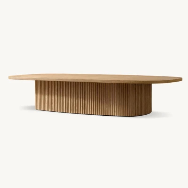 Solid wood coffee table, living room coffee table furniture, villa clubhouse