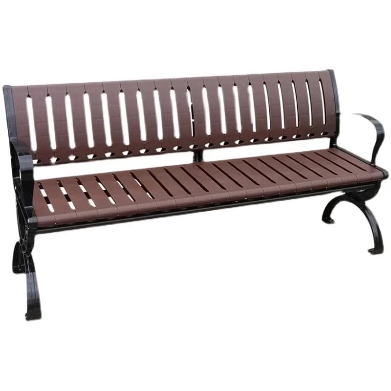 Outdoor Bench Leisure Square Back Chair Bench Maintenance-free