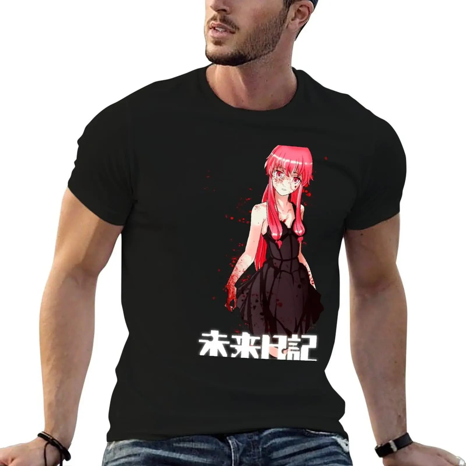 Mirai Nikki T-Shirt luxury designer sweat mens graphic t-shirts funny