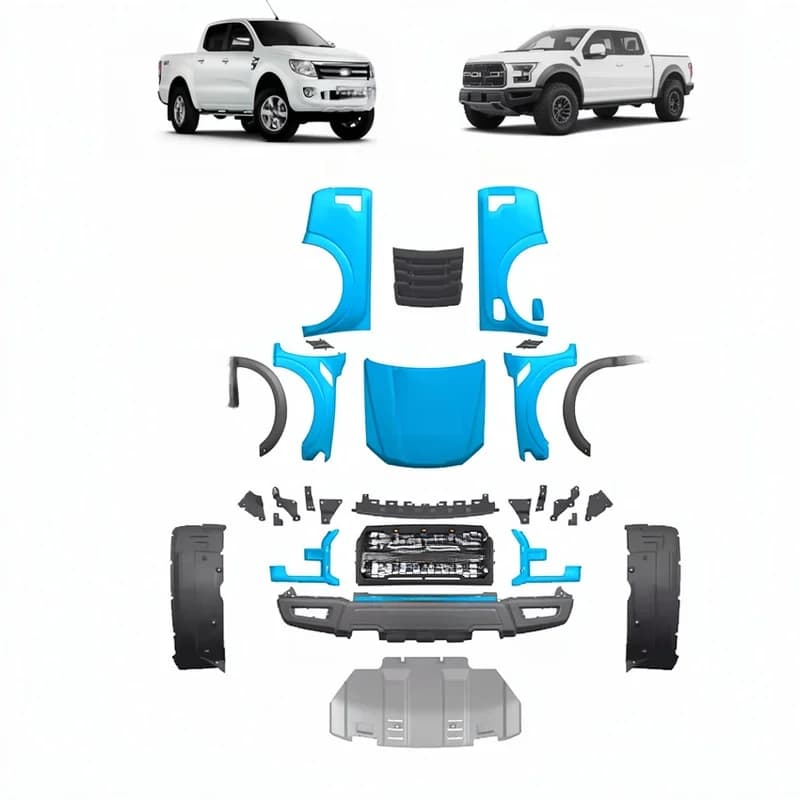 High Quality Bumper Facelift Body Kit For Ranger T6 T7 T8 2012-2019 Upgrade To F150 Raptor Pickup Accessories