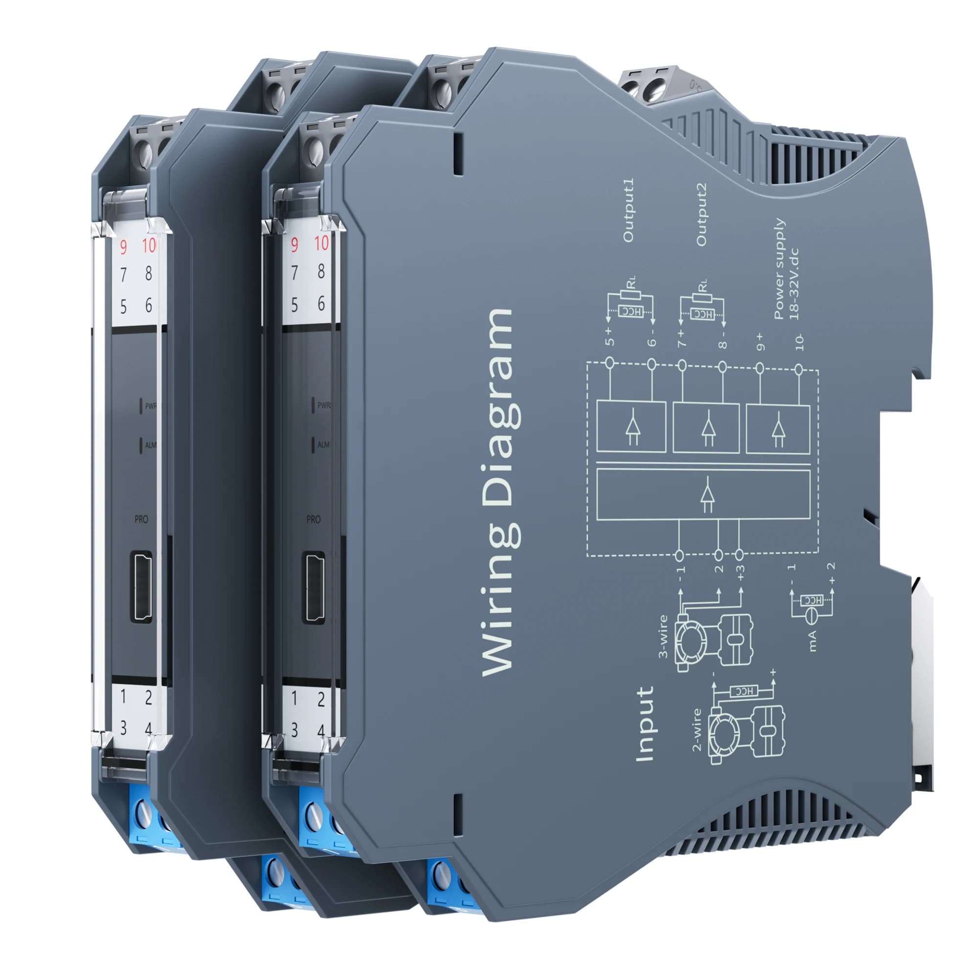 Smart Signal Isolator 0-5V to 0-10V 4-20mA Signal Transmitter 2 In 2 Out 4-20mA 0-10V Voltage Signal Converter AC220V Power