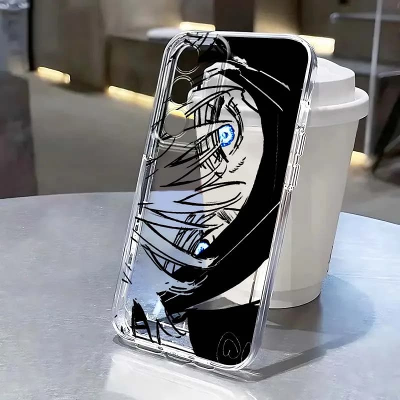 Luxury Gojo Jujutsu Kaisen Art For Samsung Galaxy S26 S25 S24 S23 S22 S21 S20 Edge Plus Ultra FE 5G Transparent Soft Phone Case