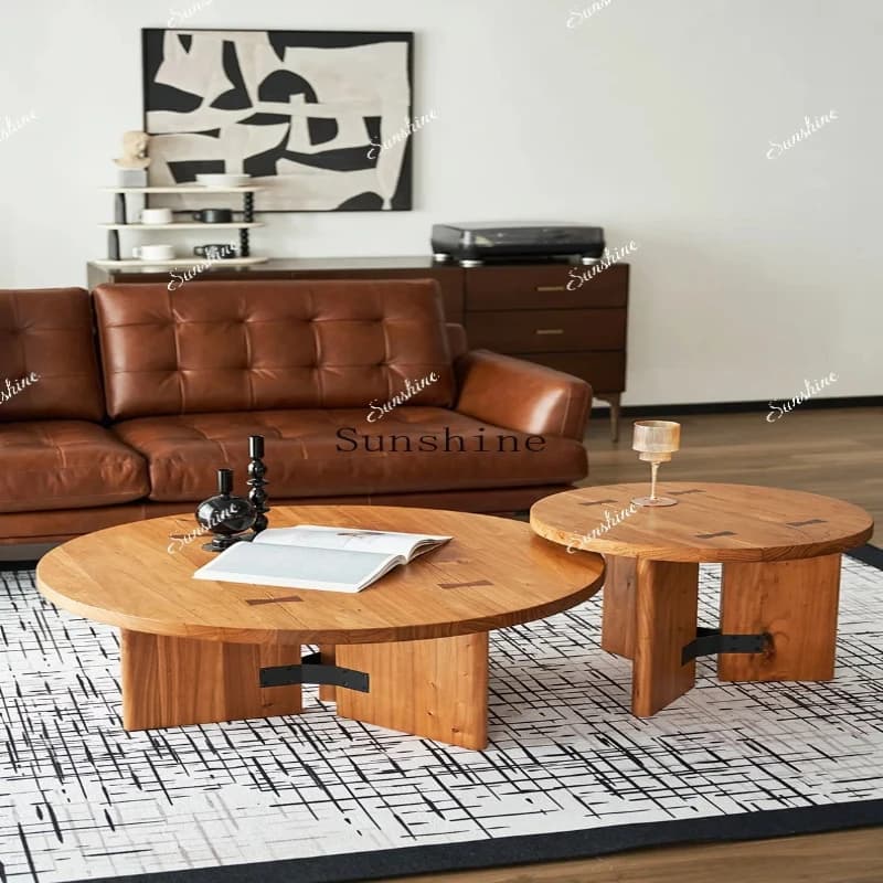 All solid wood walnut small edge several large and small apartment simple tatami tea table   FT