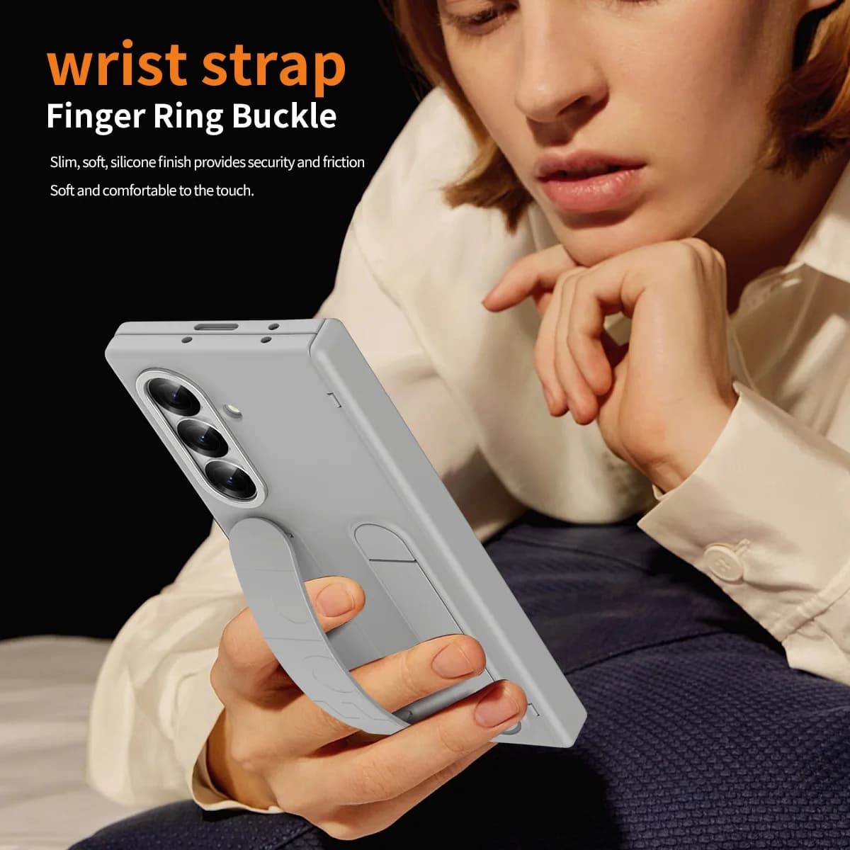Ultra Shockproof Case for Samsung Galaxy Z Fold 7 – PC Full Package Cover with Wrist Strap, Built-in Screen Protector,