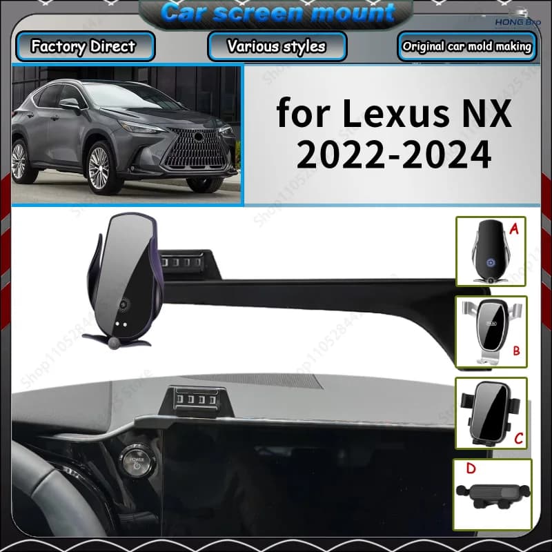 Car Mobile Phone Holder for Lexus NX 2022-2024 (14in 9.8in) GPS Bracket Navigation Stand Car Screen Holder Set Easy Installation