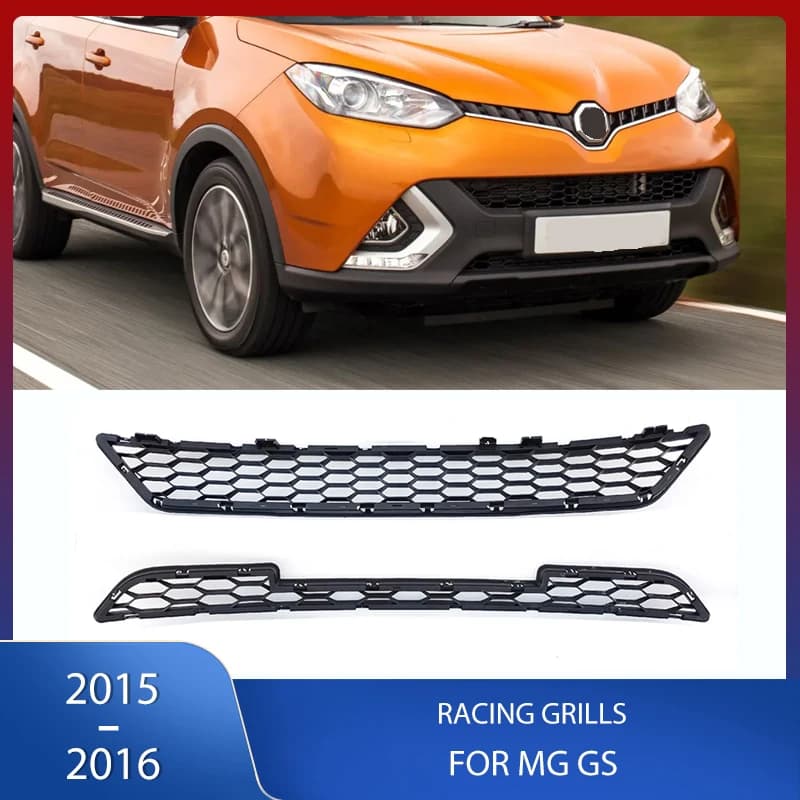 ABS Front Bumper Upper Lower Racing Grills Radiator Grille Cover Trim For MG GS 2015 2016