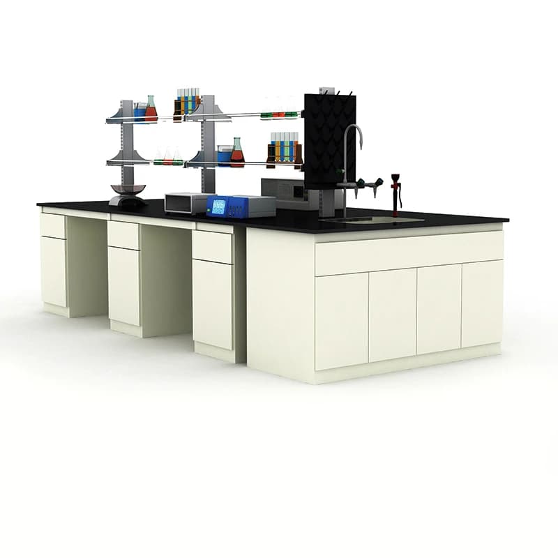 Factory Wholesale School Lab Table Lab Bench Furniture Laboratory Working Bench with Reagent Shelves