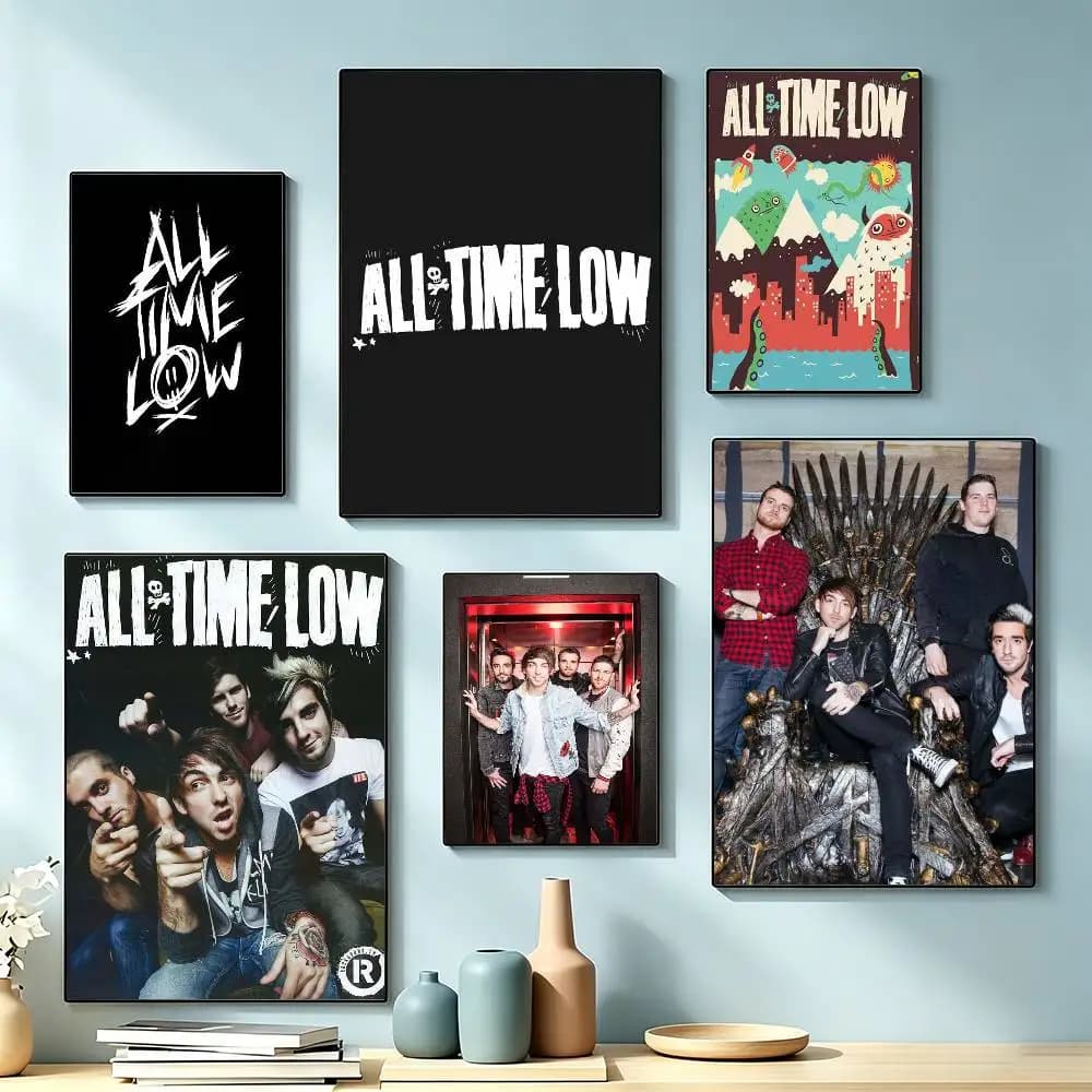 All T-Time Low Rock Singer  Poster High Quality Dorm Living Room Aesthetic Wall Decoration Painting Stickers Gift