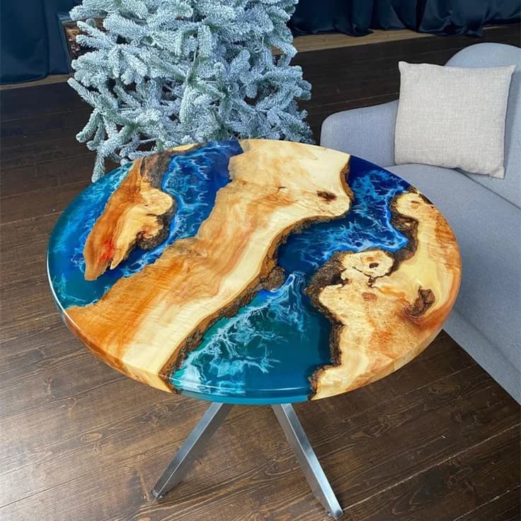 Coffee Kitchen Restaurant River Epoxy Furniture Factory Direct Sales Cafe Dining Table