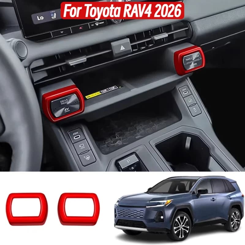 Car Central control wireless charging left and right Trim Button Cover for Toyota RAV4 2026 Car Driving Mode Control Cover