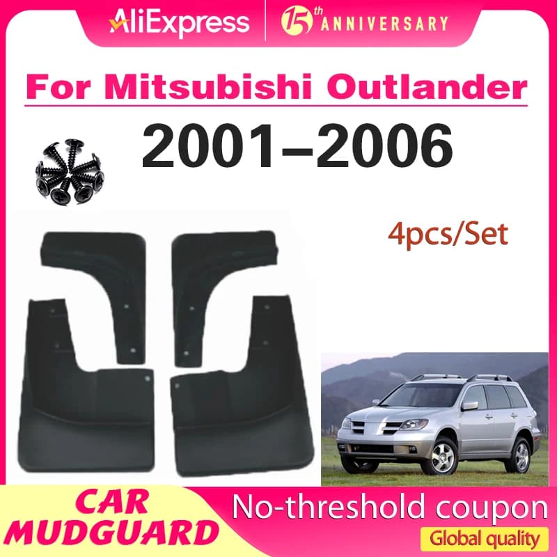 Car Front Mudguards For Mitsubishi Outlander 2001 2002 2003 2004 2005 2006 Cladding Splash Flap Mudflap Car Accessories Fenders