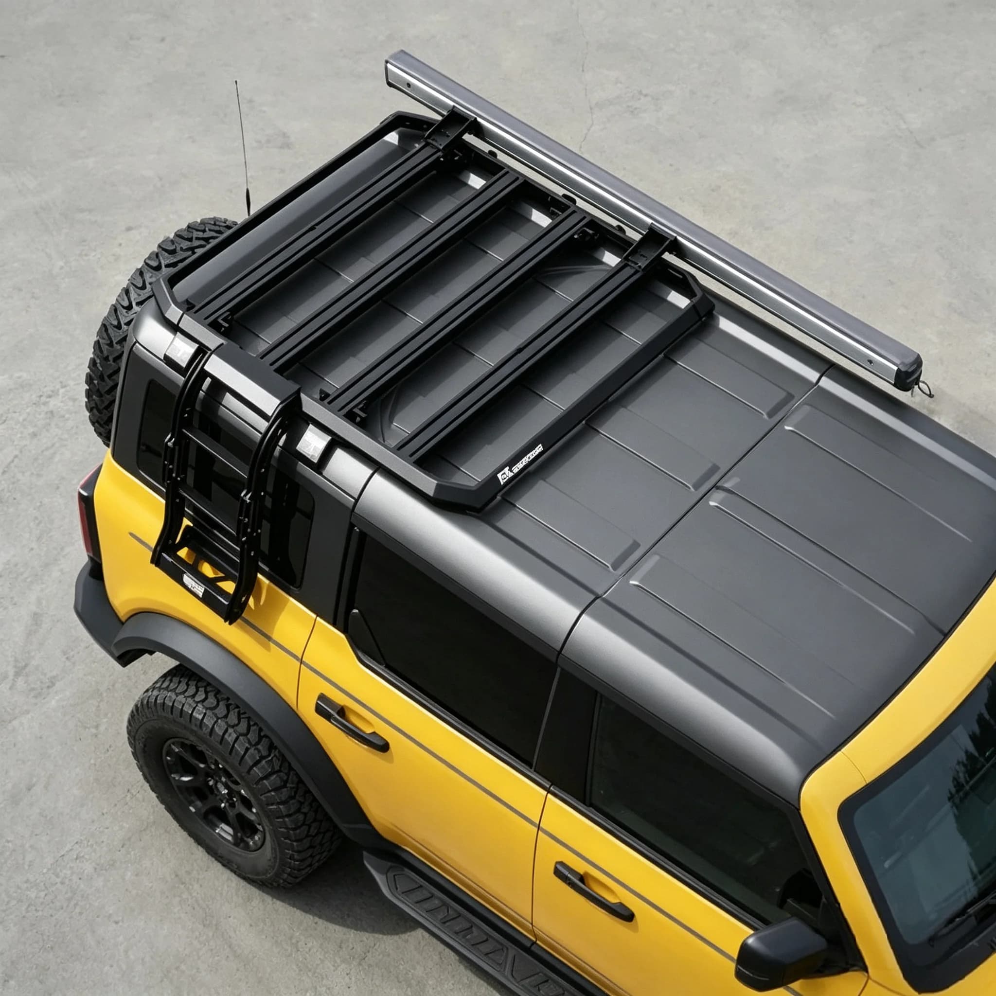 JK Professional Al Mg Alloy Low Profile Roof Rack System for Ford Bronco 2021+ T-Slot Modular Overlanding Cargo Carrier No