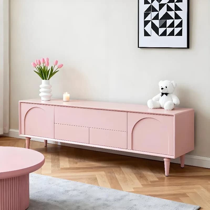 Minimalist Kawaii Tv Stand Unique Aesthetic Multi-functional Storage Tv Stand Nordic Trendy Meubles De Maison Furniture Home