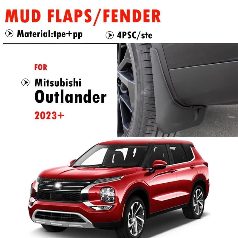 FOR Mitsubishi Outlander Mudguard Fender Mud Flaps Guards Splash Mudflaps Car Accessories Front Rear 4pcs 2023 2024 2025 2026+