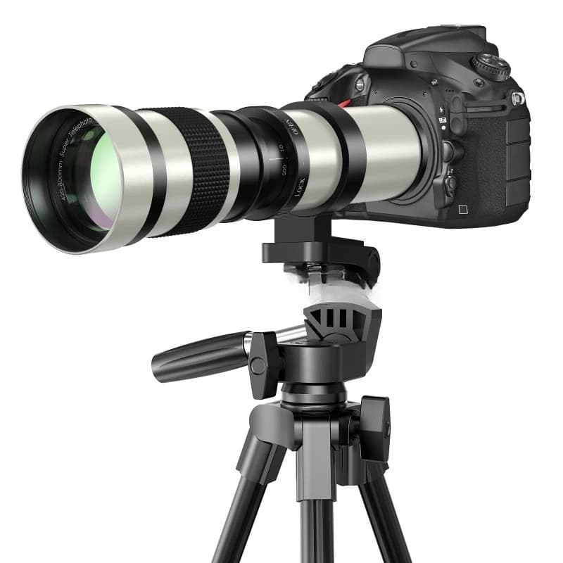 420-800Mm F8.3-16 white full frame size super telephoto manual zoom lens T2 port adapter ring