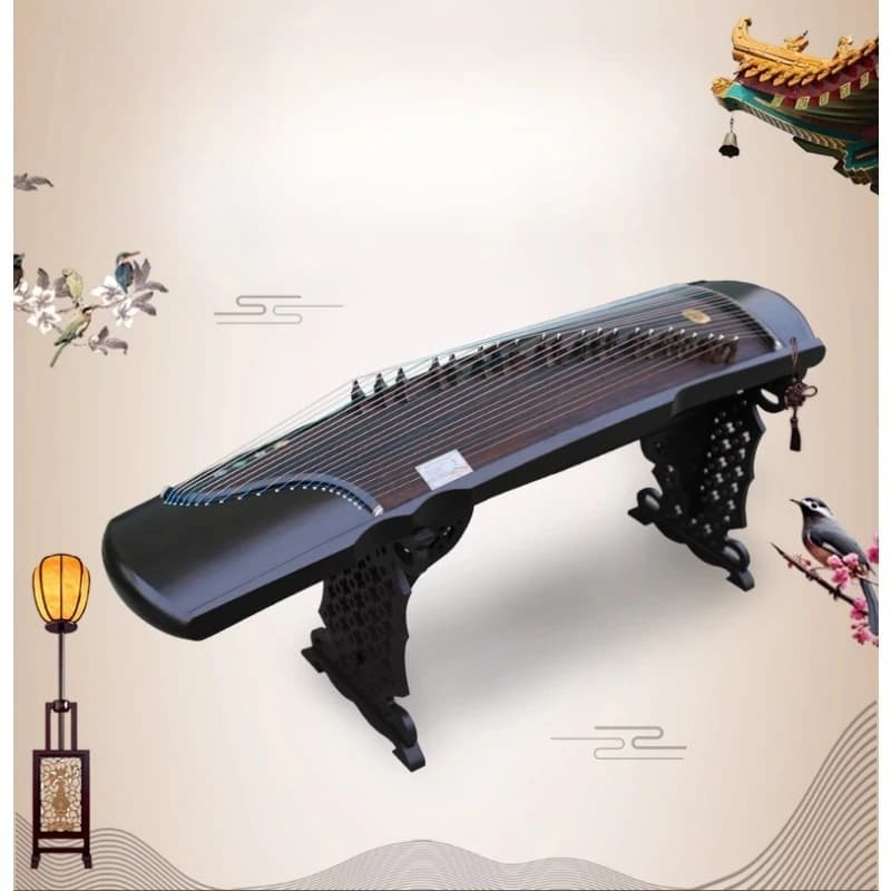 Guzheng, professional performance teaching, Nanmu guzheng piano Fuxi solid wood collection test teaching