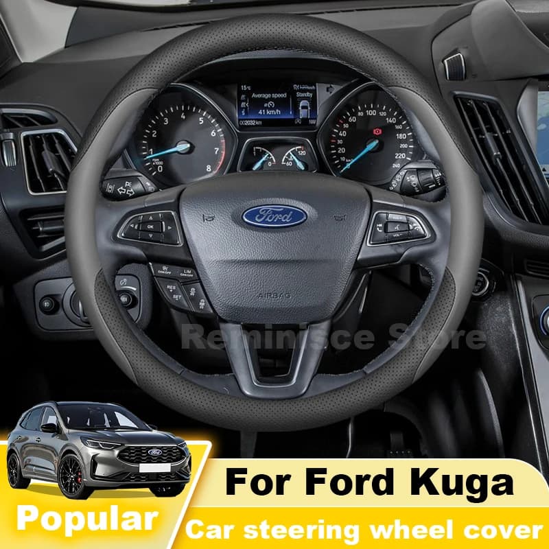 Ultra Thin Steering Wheel Cover For Ford Kuga MK2 Escape 2013 2014 2015-2027 Non Slip Steering Wheel Cover Ford Kuga Accessories