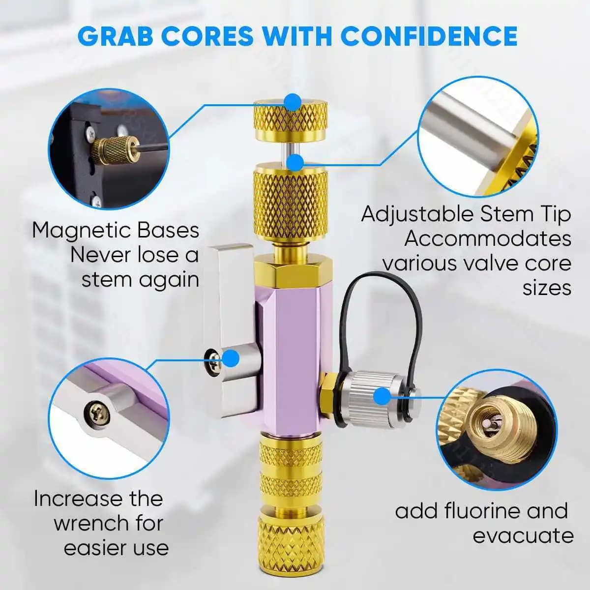 For 1/2 Inch High Flow Refrigerant Hose, 6 Inch Length with 3/8 to 1/4 Inch Connector Air Conditioning Pipeline Tube