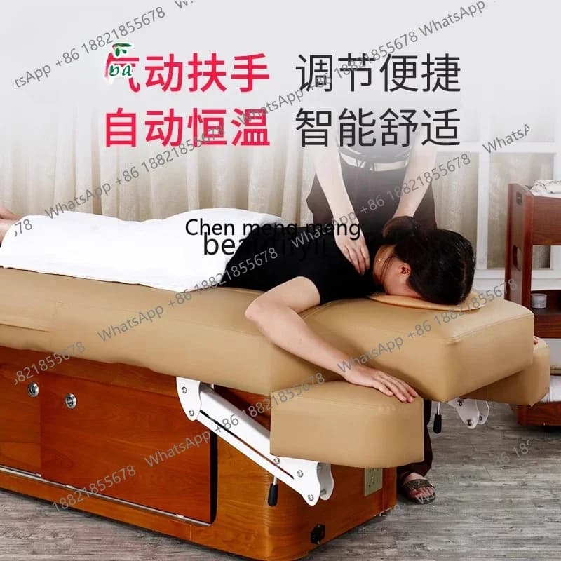 K185 Widened Electric Beauty Latex Massage Couch Beauty Salon with Music Lifting Constant Temperature Physiotherapy Bed