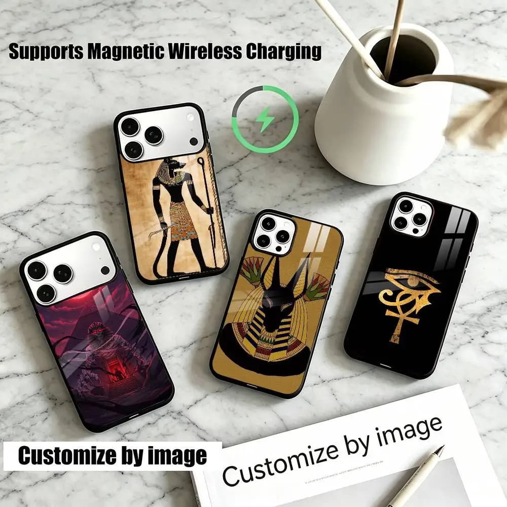 Ancient Egyptian Anubis L-Ls  Phone Case For iPhone18,17,16,15,14,13Plus,Pro Allows magnetic wireless charging
