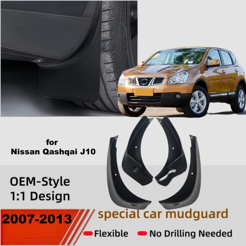 For Nissan Qashqai / +2 / Dualis 2007-2013 J10 Splash Guards Mud Flap Mudguards Fender 2008 2009 2010 2011 2012 Car Mud Flaps