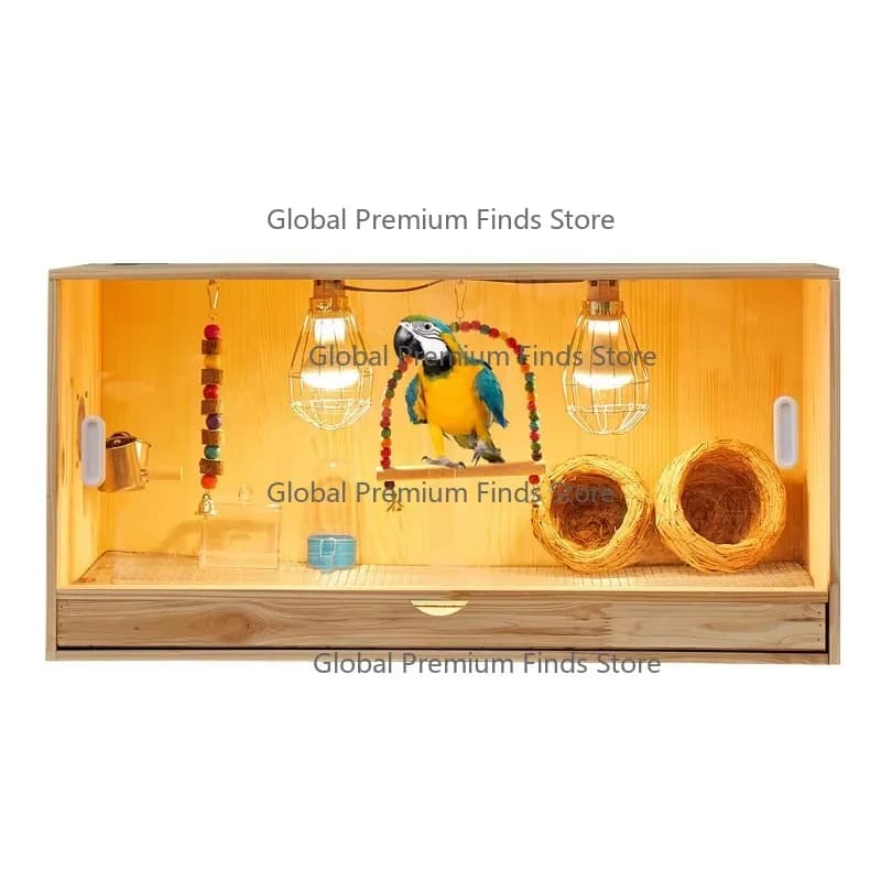 Wooden Pet Cage with Acrylic Door Chicken Coop and Pigeon Cage for Birds and Pigeons