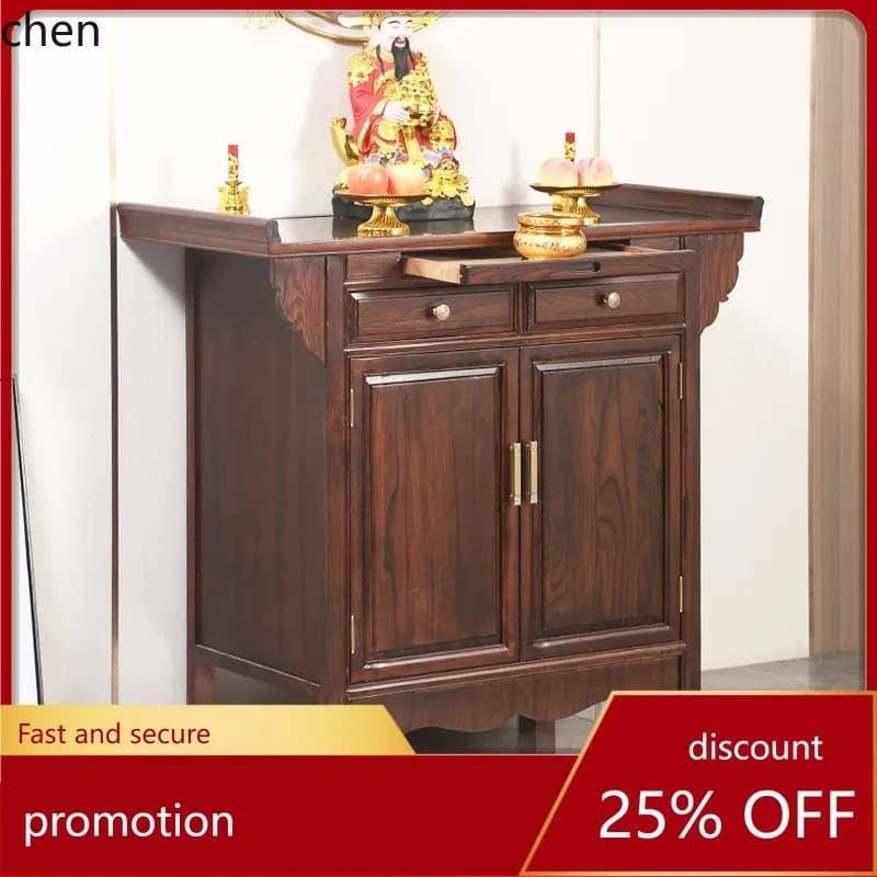 HT New Chinese Style Altar Buddha Table Incense Case Household Guan Gong God of Wealth Table Guanyin Buddha Table