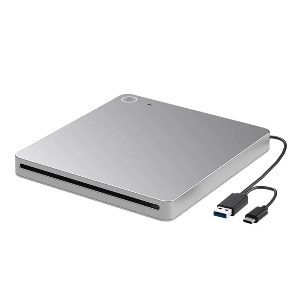 USB3.0/Type-C external slot-in DVD burner, driver-free portable optical drive for laptops and desktops