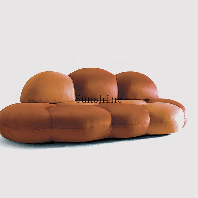 Cloud sofa Nordic design, lamb wool hotel beauty salon B & B, wabi sandy wind arc