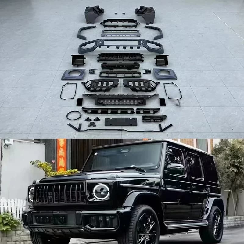 High Quality G63 Style Body Kit Front Bumper Grille Wheel Eyebrow Surround For Mercedes G-Class W465 G450D G500 G55 2025