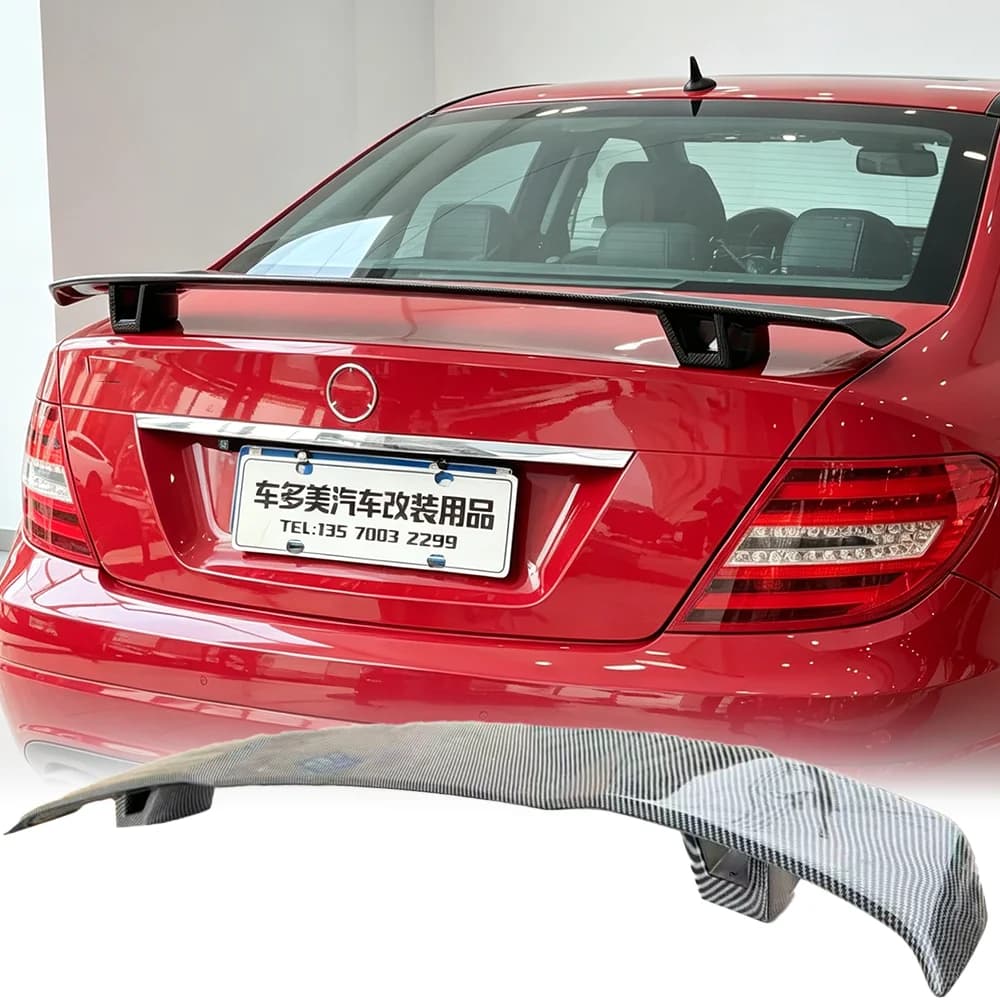 for Benz W204 C204 C180C200C260C300pure carbon rear spoiler luggage compartment pressure wing rear wing modification accessories