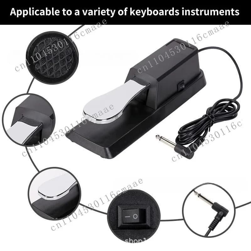 Electric Piano Sustained Pedals Electronic Piano Synthesizer MIDI Metal Pedals Musical Instrument Accessories